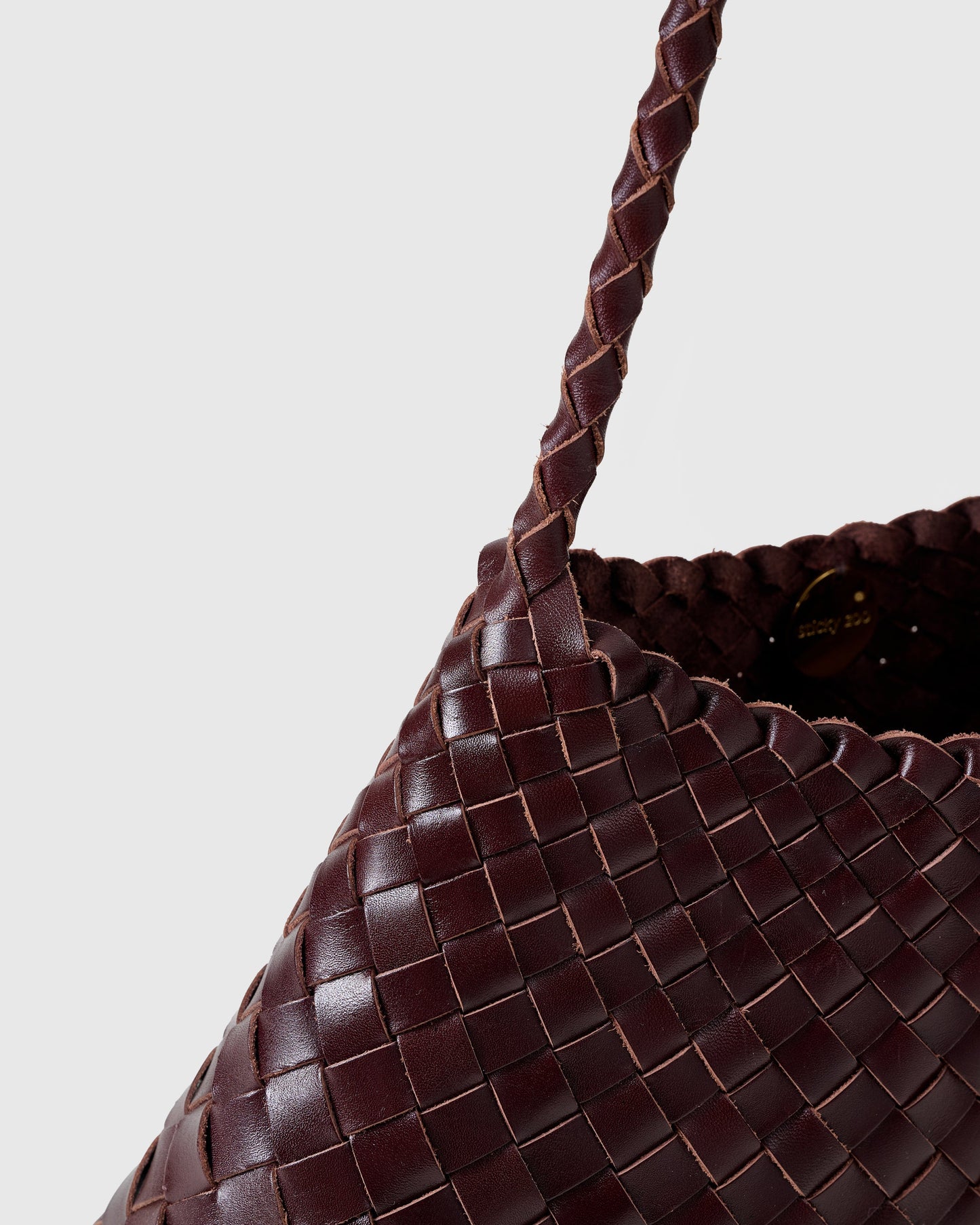 BRAIDED LEATHER SHOULDER BAG