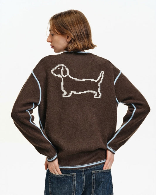 DACHSHUND PIXEL SWEATER