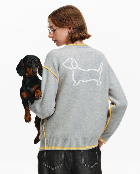 DACHSHUND PIXEL SWEATER