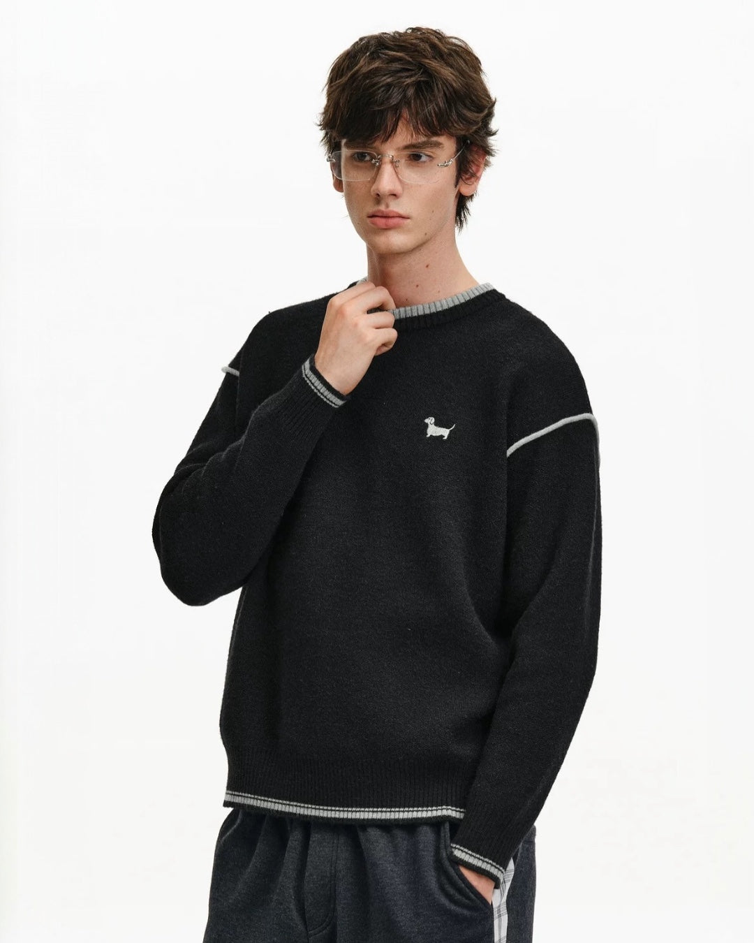 DACHSHUND PIXEL SWEATER