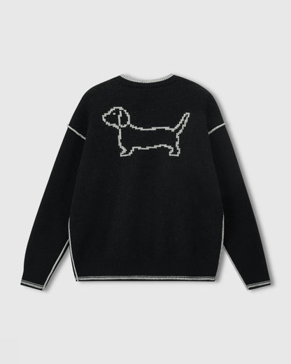 DACHSHUND PIXEL SWEATER
