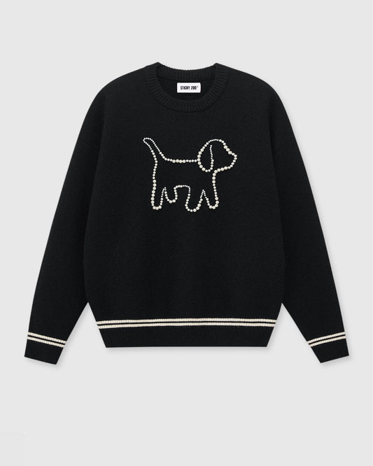 DACHSHUND PEARL SWEATER