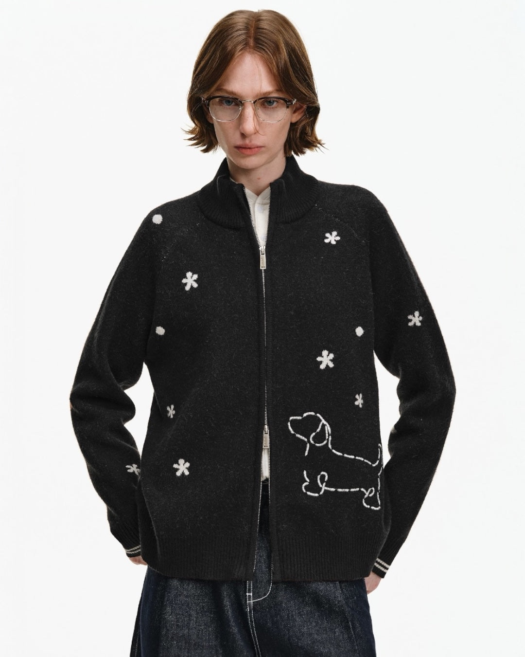 DACHSHUND STARS CARDIGAN