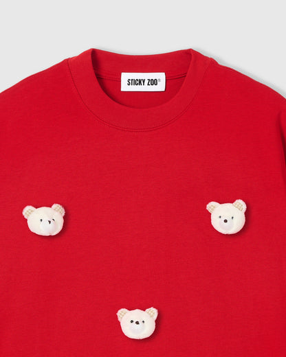 TEDDY CHECK-EAR CHARM T-SHIRT