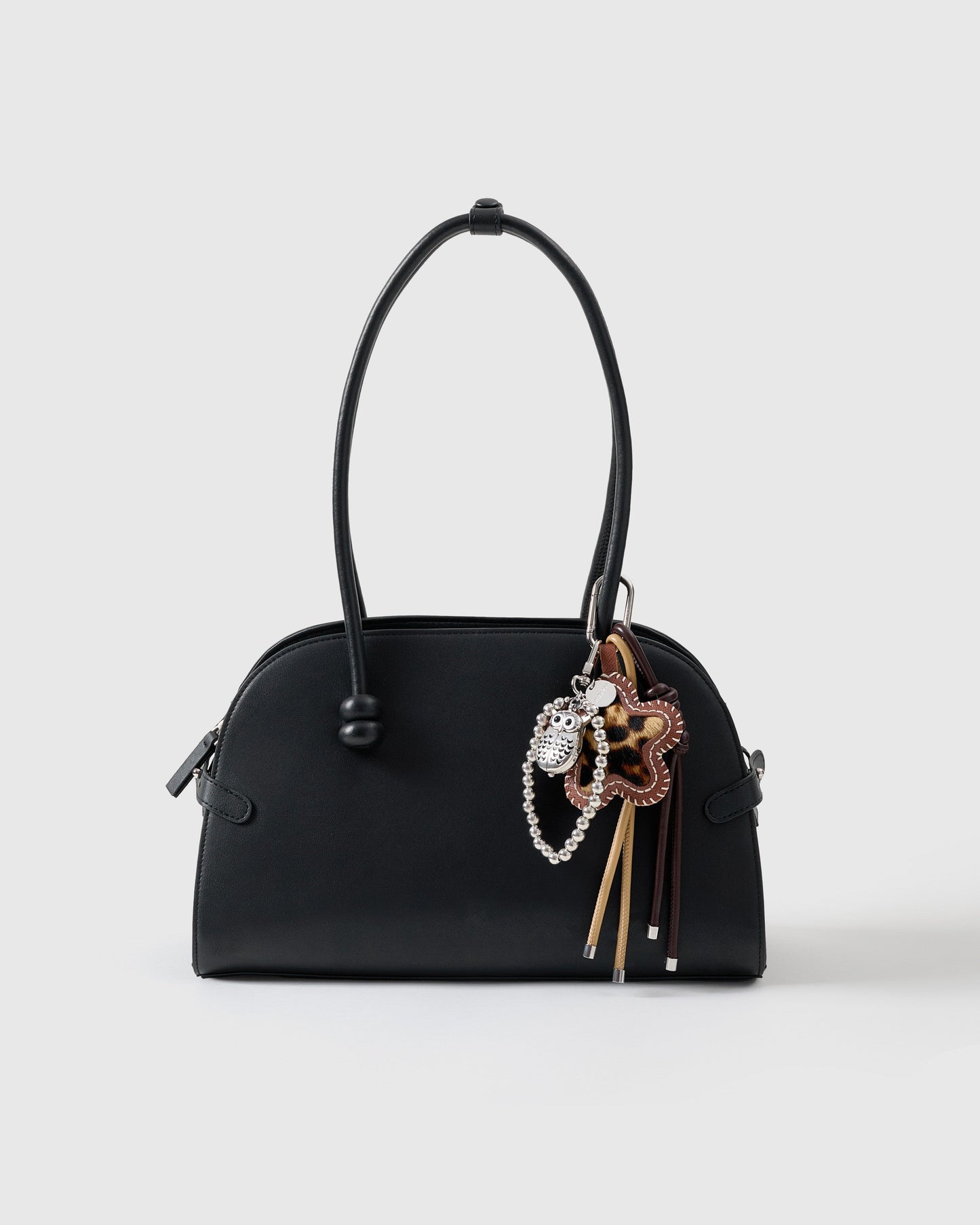 COWHIDE STAR LEOPARD STACK CHARM