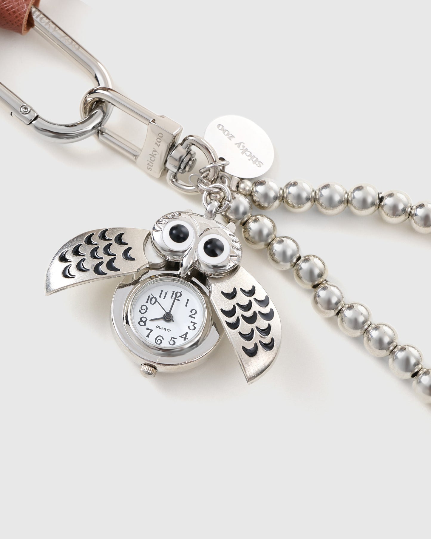 COWHIDE STAR LEOPARD STACK CHARM