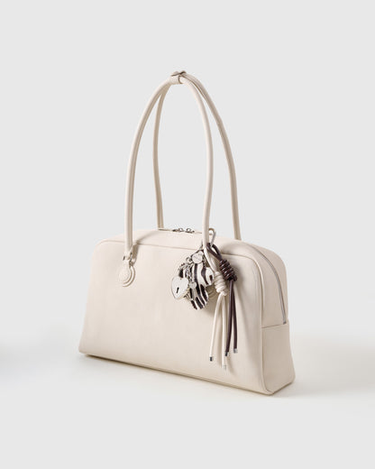 COWHIDE STAR ZEBRA STACK CHARM