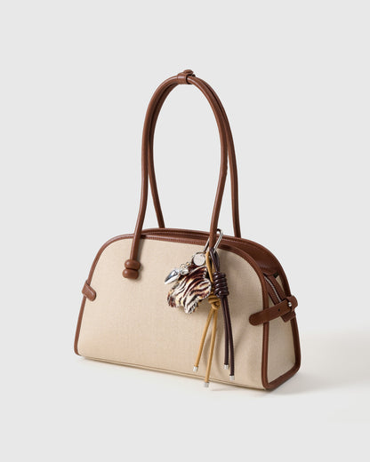 COWHIDE STAR ZEBRA-DUST STACK CHARM