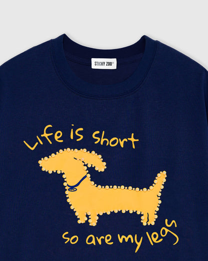Dachshund Pearl Embellished T-Shirt