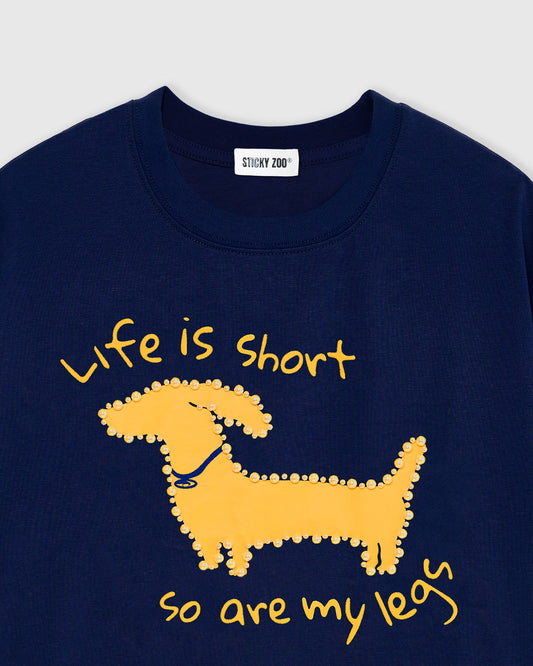 Dachshund Pearl Embellished T-Shirt