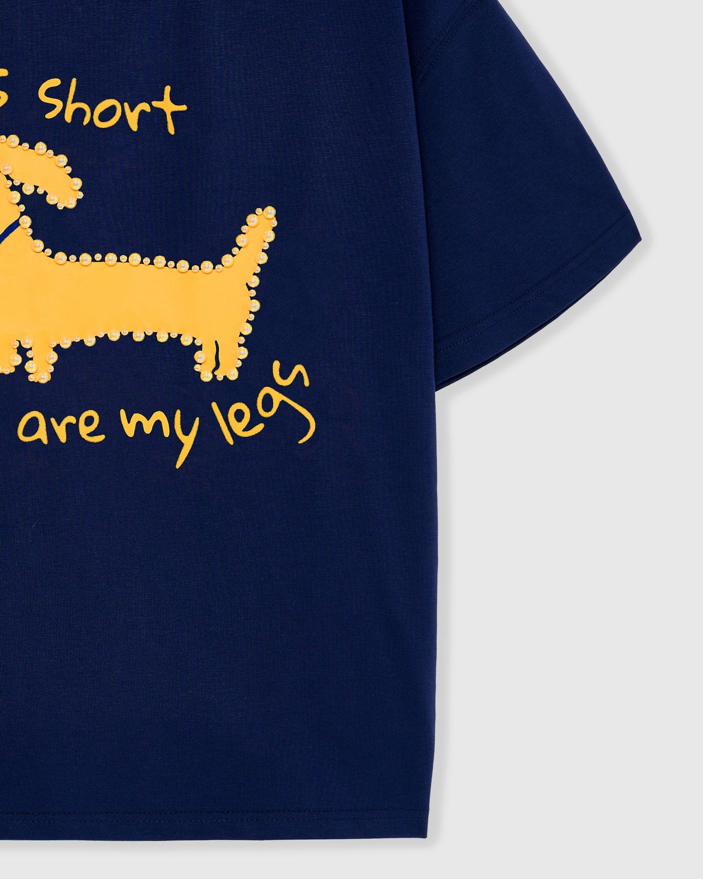 Dachshund Pearl Embellished T-Shirt