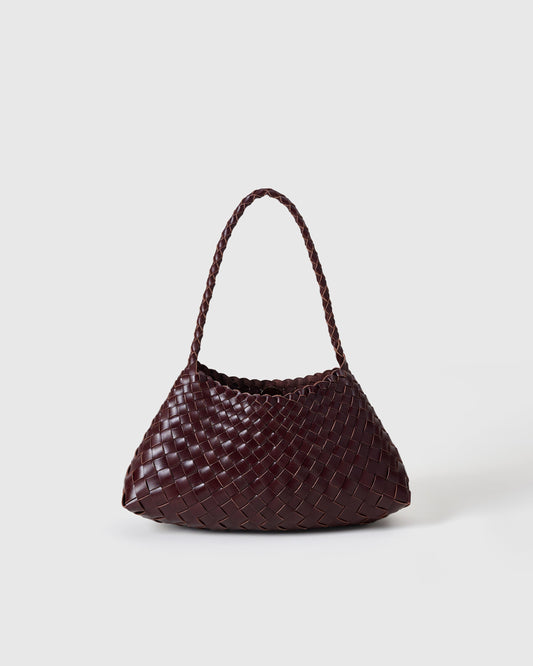 BRAIDED LEATHER SHOULDER BAG