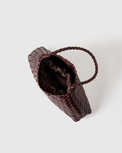 BRAIDED LEATHER SHOULDER BAG