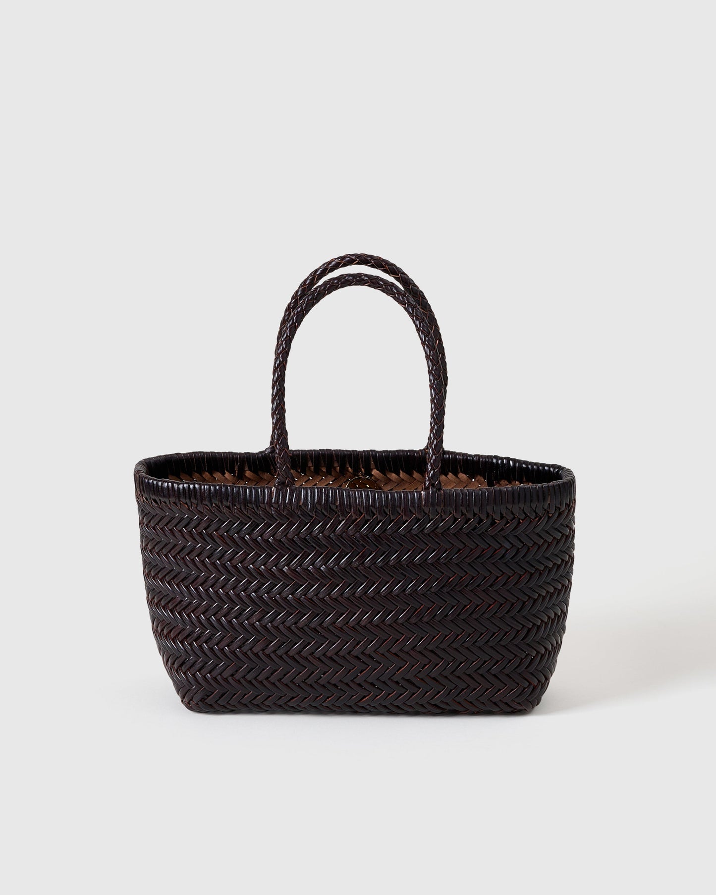 HANDWOVEN LEATHER TOTE BAG