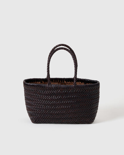 HANDWOVEN LEATHER TOTE BAG