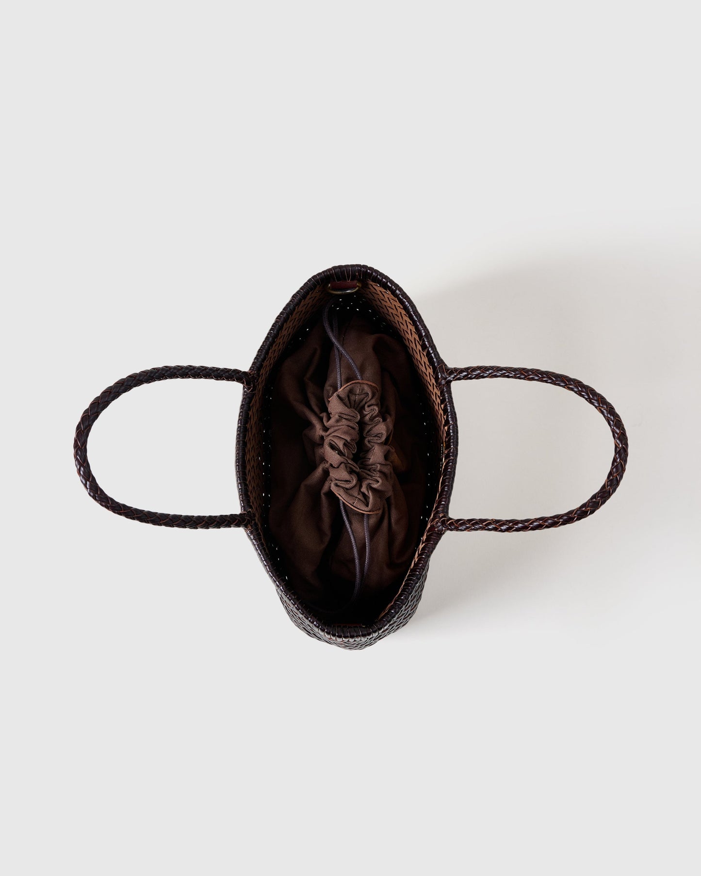 HANDWOVEN LEATHER TOTE BAG