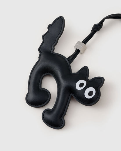 LUCKY NOIR CAT HEART STACK CHARM