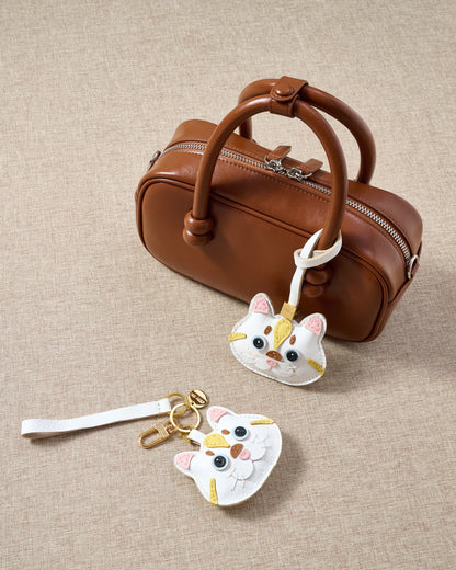 SILVER TABBY CAT CHARM