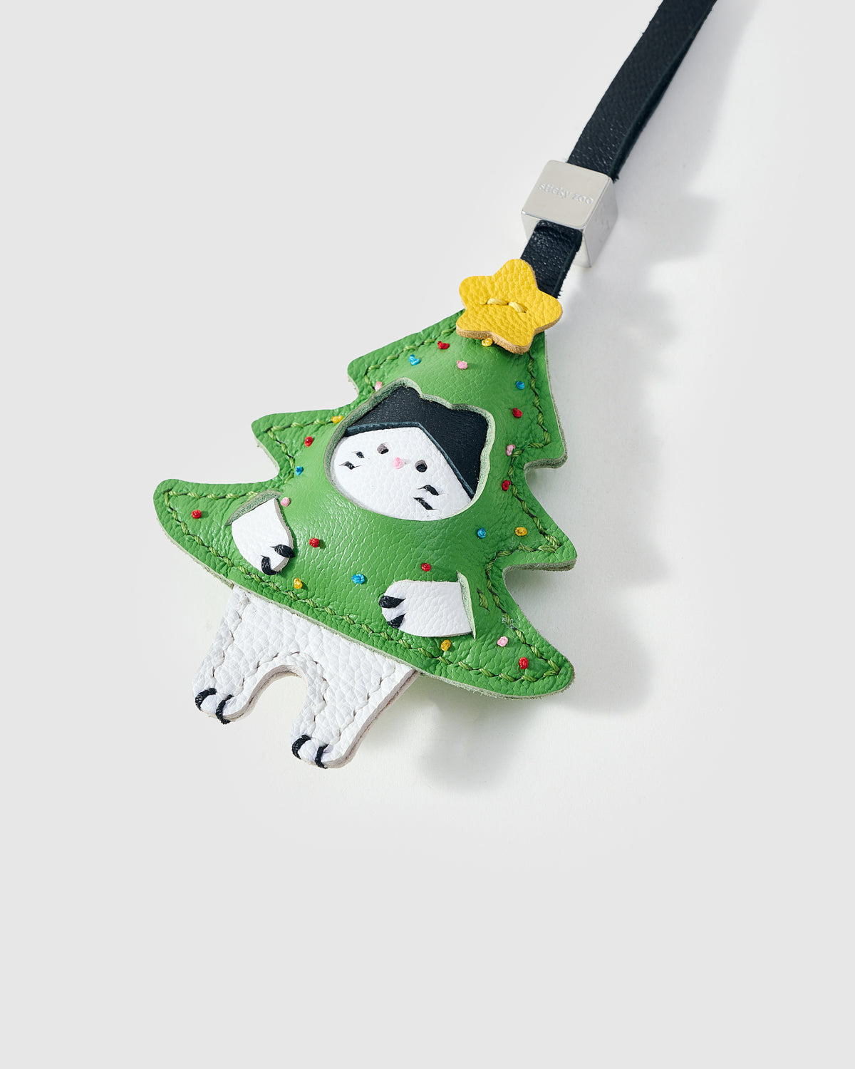 CHRISTMAS TREE CAT STACK CHARM