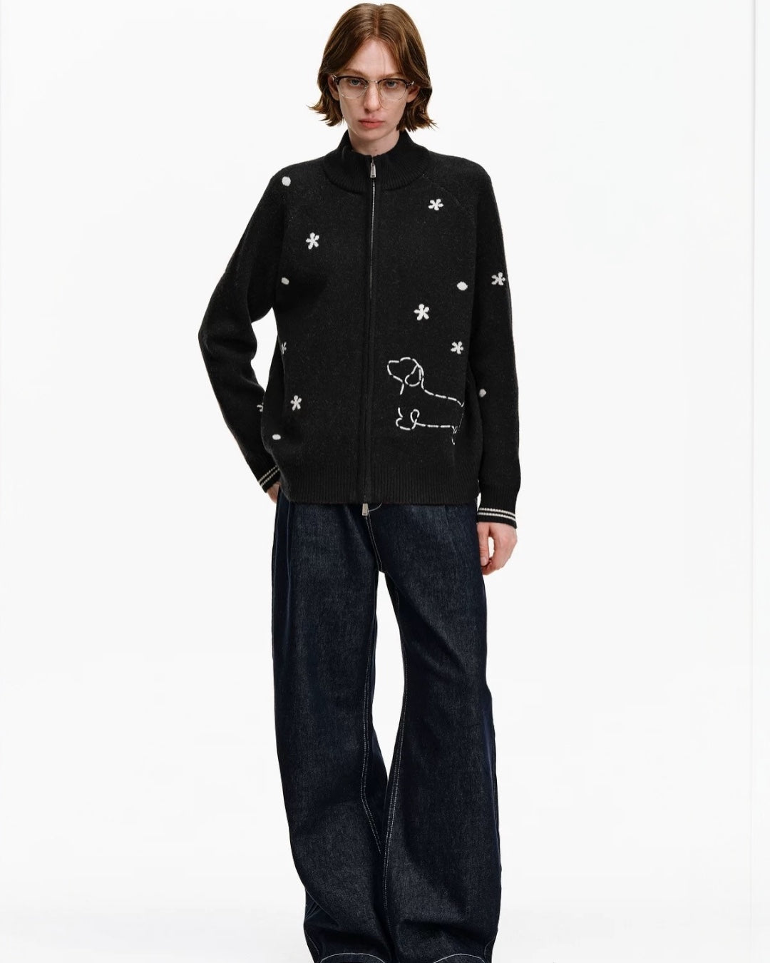 DACHSHUND STARS CARDIGAN