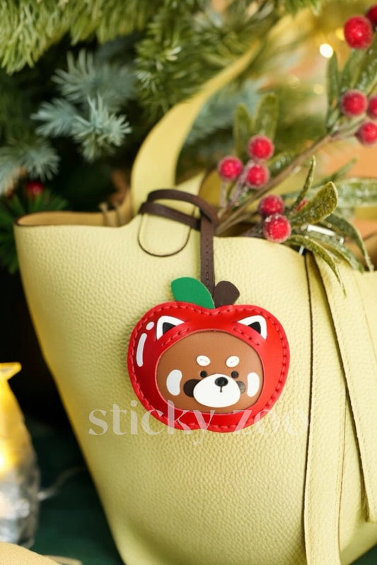 RACCOON APPLE CHRISTMAS CHARM