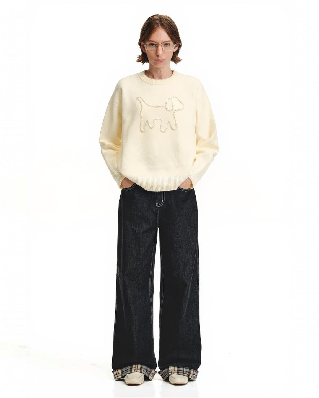 DACHSHUND PEARL SWEATER