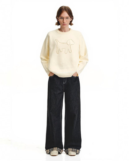 DACHSHUND PEARL SWEATER