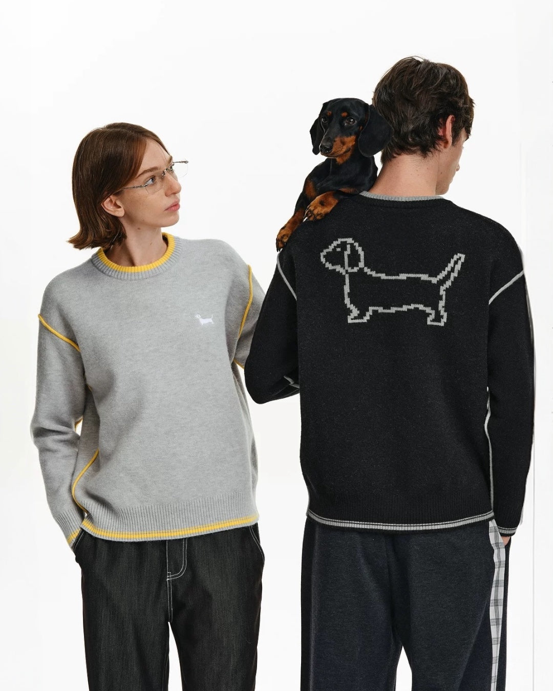 DACHSHUND PIXEL SWEATER