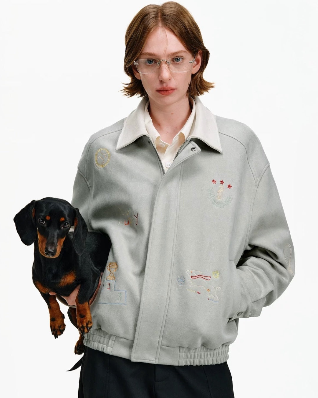 DACHSHUND EMBROIDERED JACKET