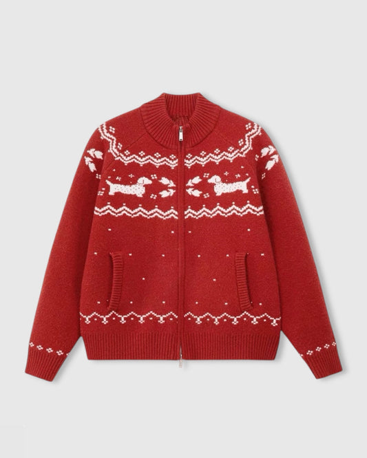 DACHSHUND HOLIDAY CARDIGAN
