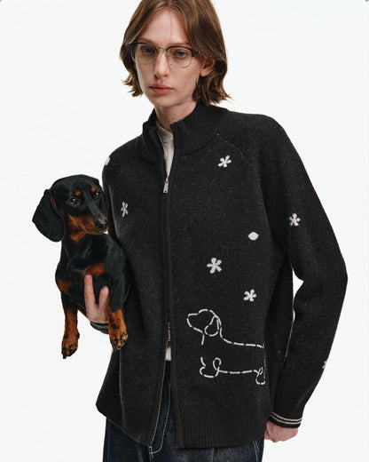 DACHSHUND STARS CARDIGAN