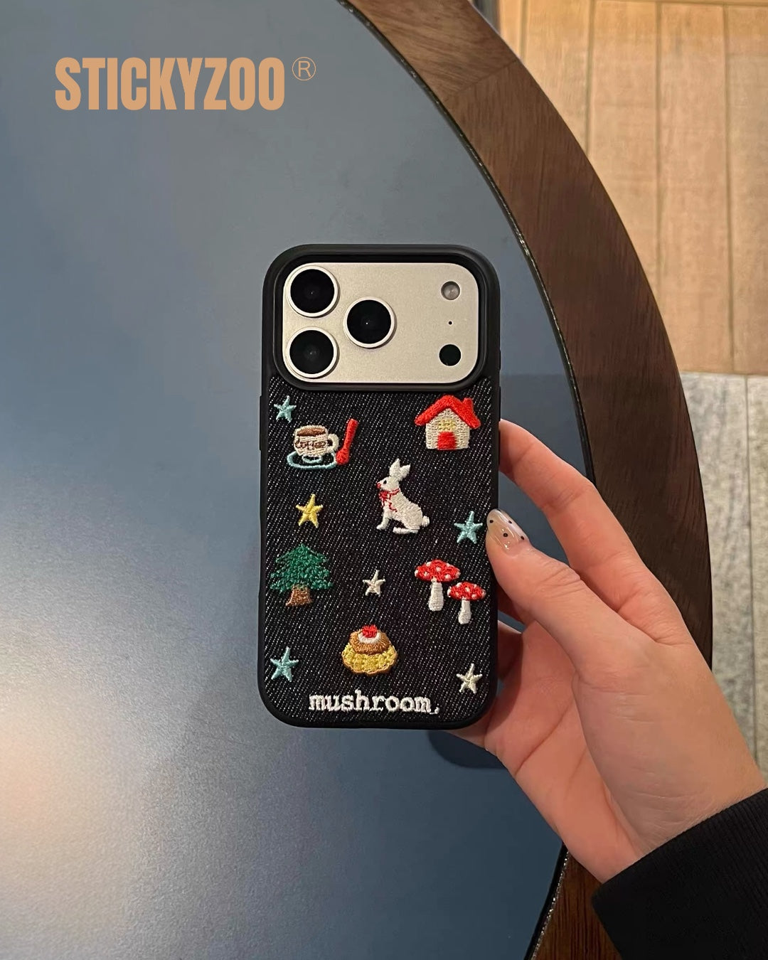 MUSHROOM RABBIT DENIM CASE