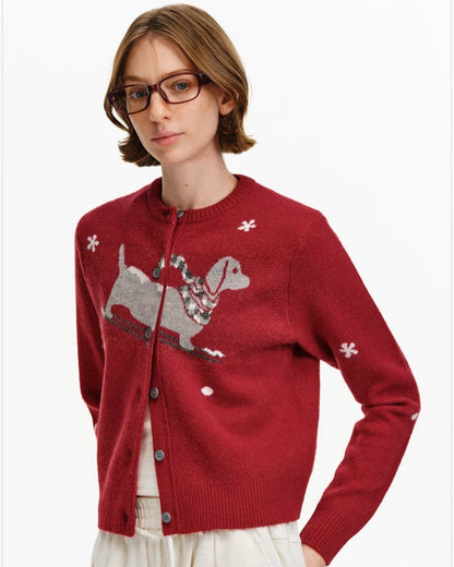 DACHSHUND HOLIDAY CARDIGAN
