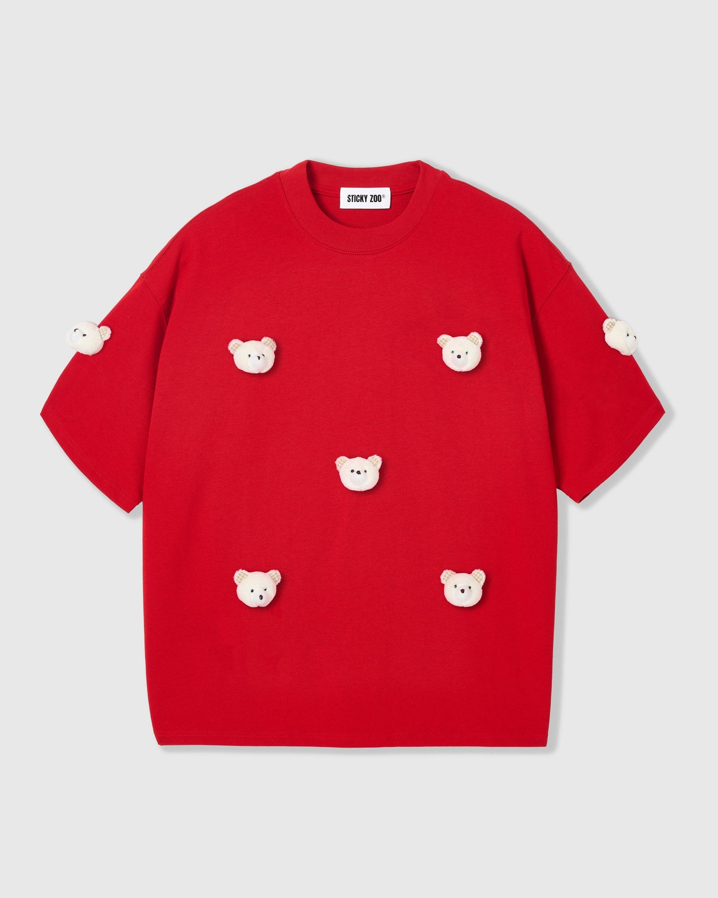TEDDY CHECK-EAR CHARM T-SHIRT