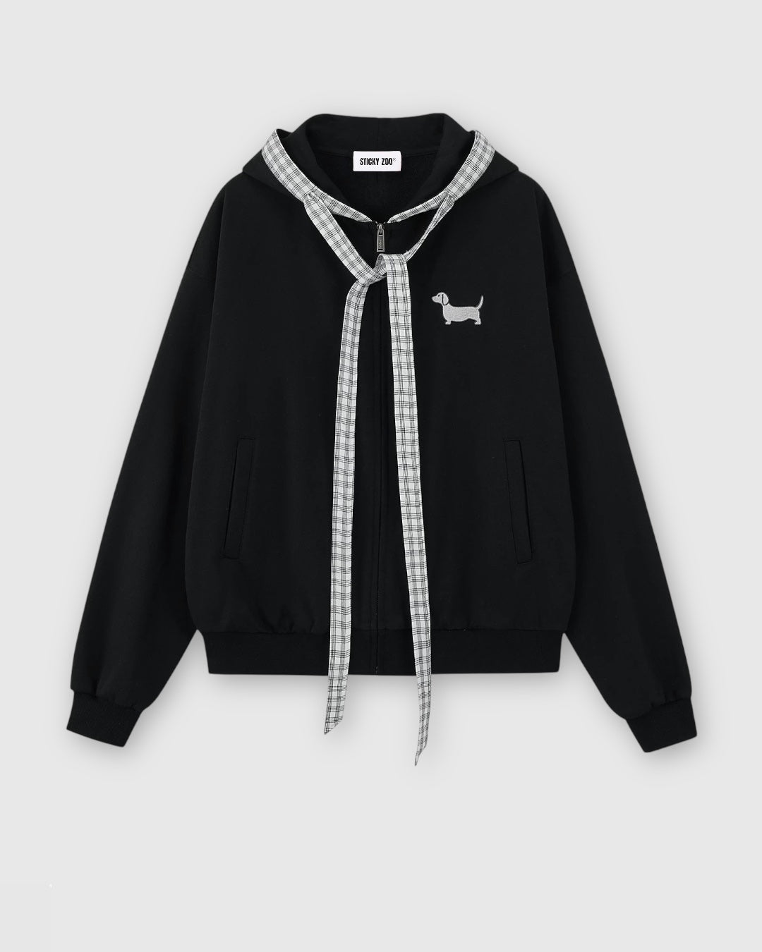 DACHSHUND CHECK SWEATSHIRT