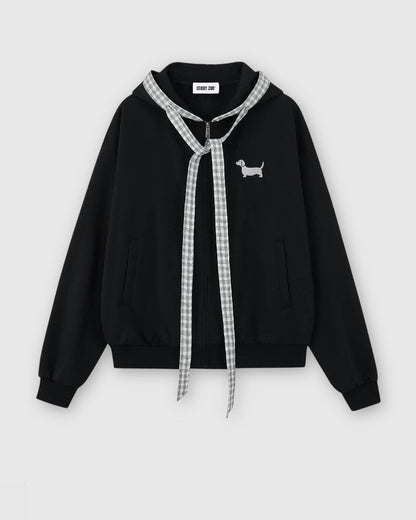 DACHSHUND CHECK SWEATSHIRT