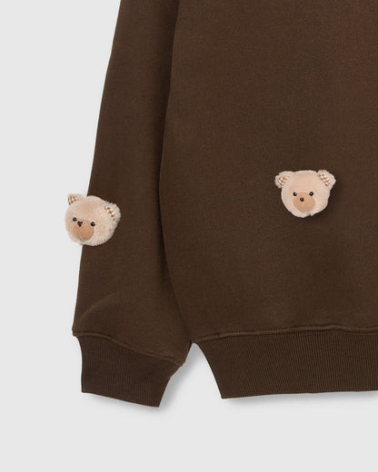 TEDDY CHECK-EAR SWEATSHIRT