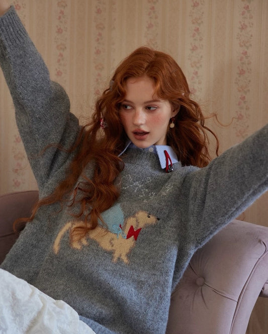 LOVE DACHSHUND SWETER