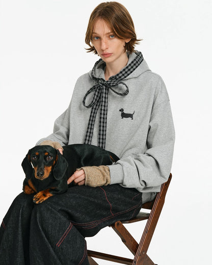 DACHSHUND CHECK SWEATSHIRT