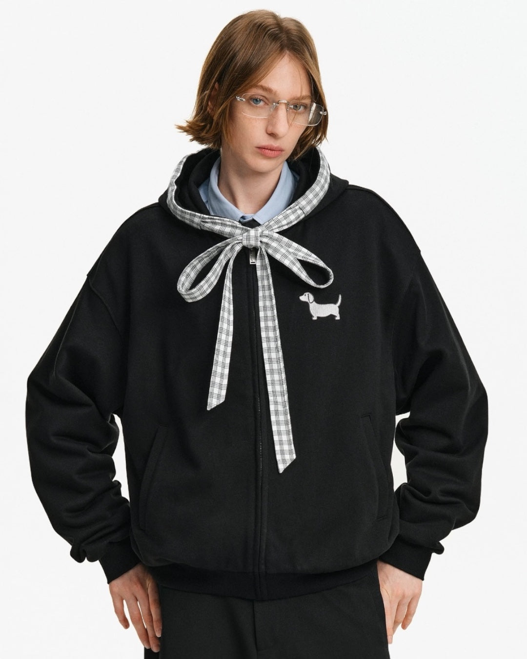 DACHSHUND CHECK SWEATSHIRT