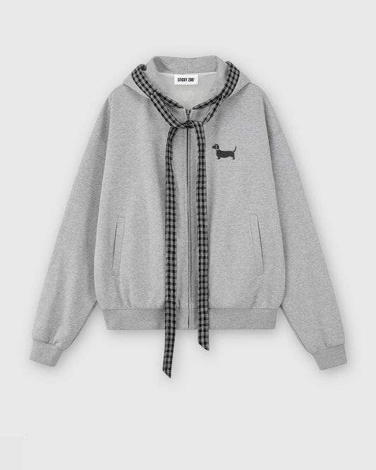 DACHSHUND CHECK SWEATSHIRT