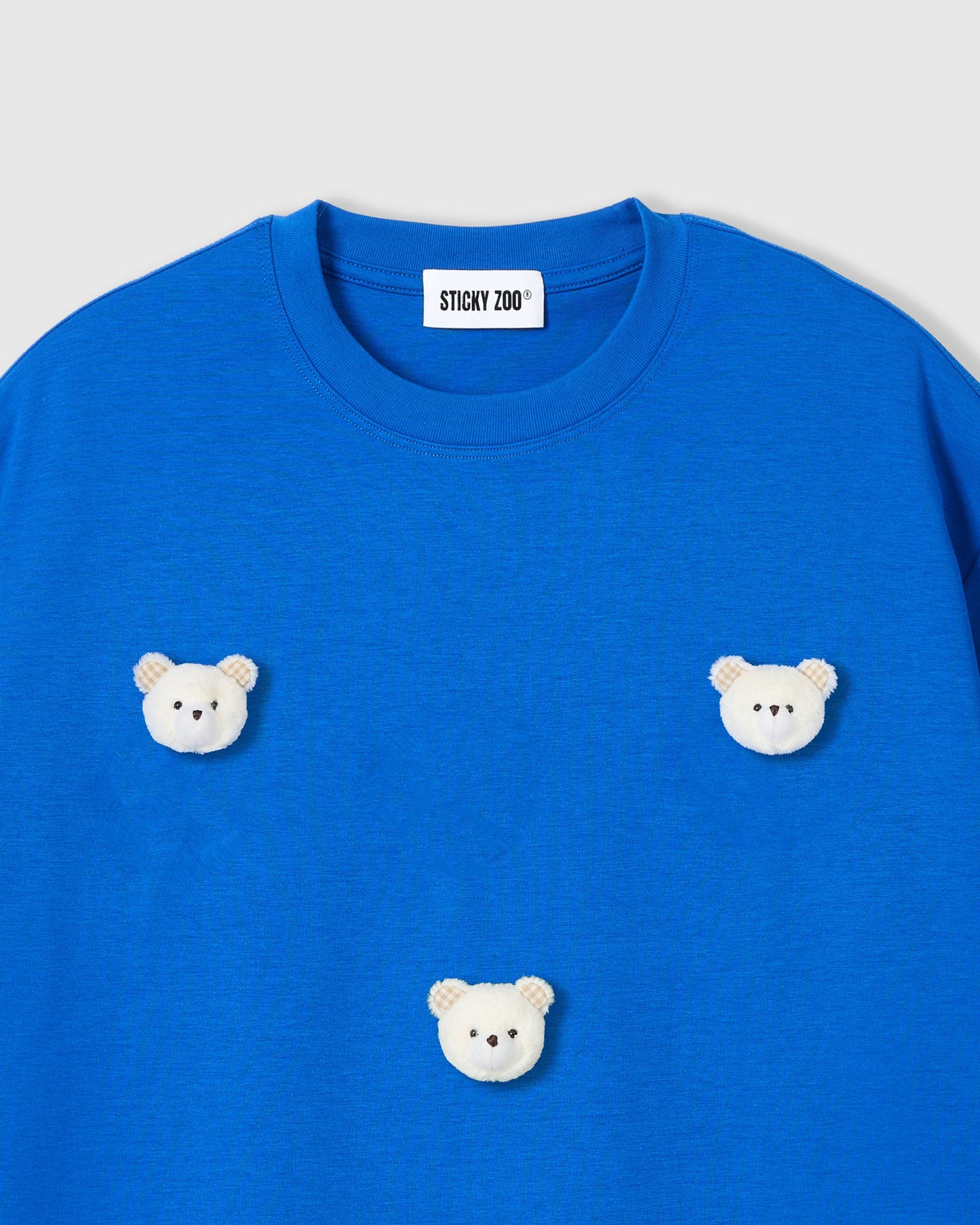 TEDDY CHECK-EAR CHARM T-SHIRT