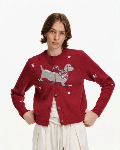 DACHSHUND HOLIDAY CARDIGAN