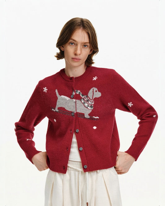 DACHSHUND HOLIDAY CARDIGAN