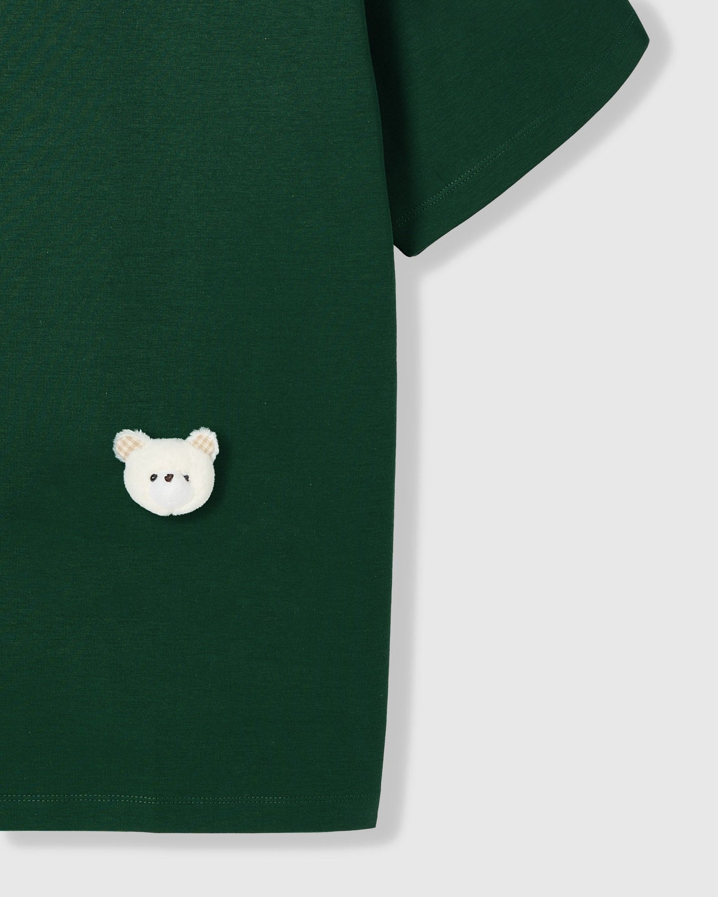 TEDDY CHECK-EAR CHARM T-SHIRT