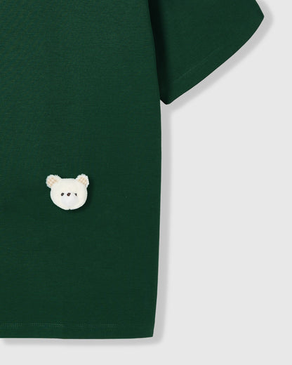 TEDDY CHECK-EAR CHARM T-SHIRT