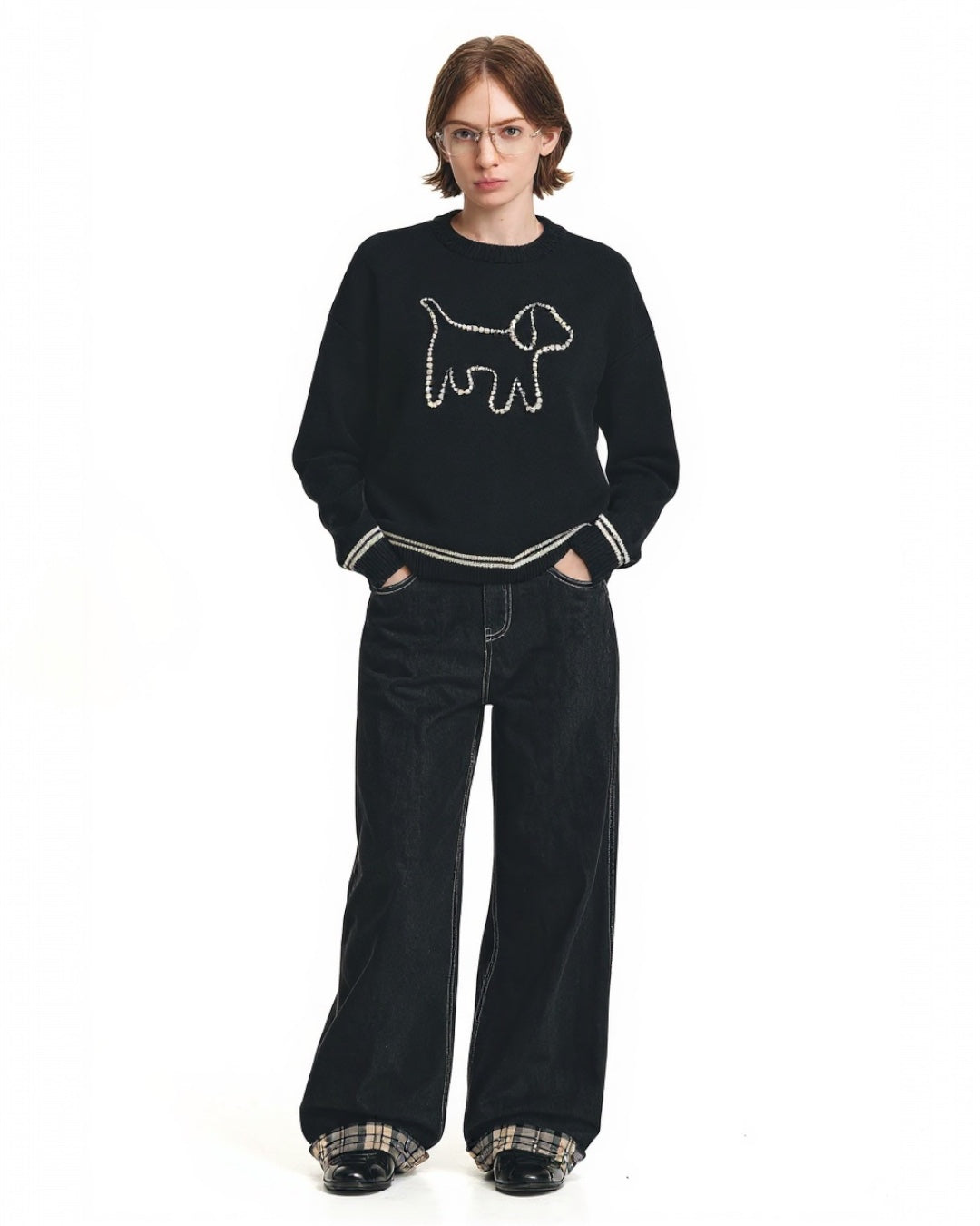 DACHSHUND PEARL SWEATER