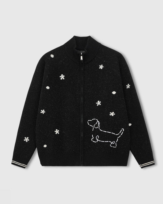 DACHSHUND STARS CARDIGAN