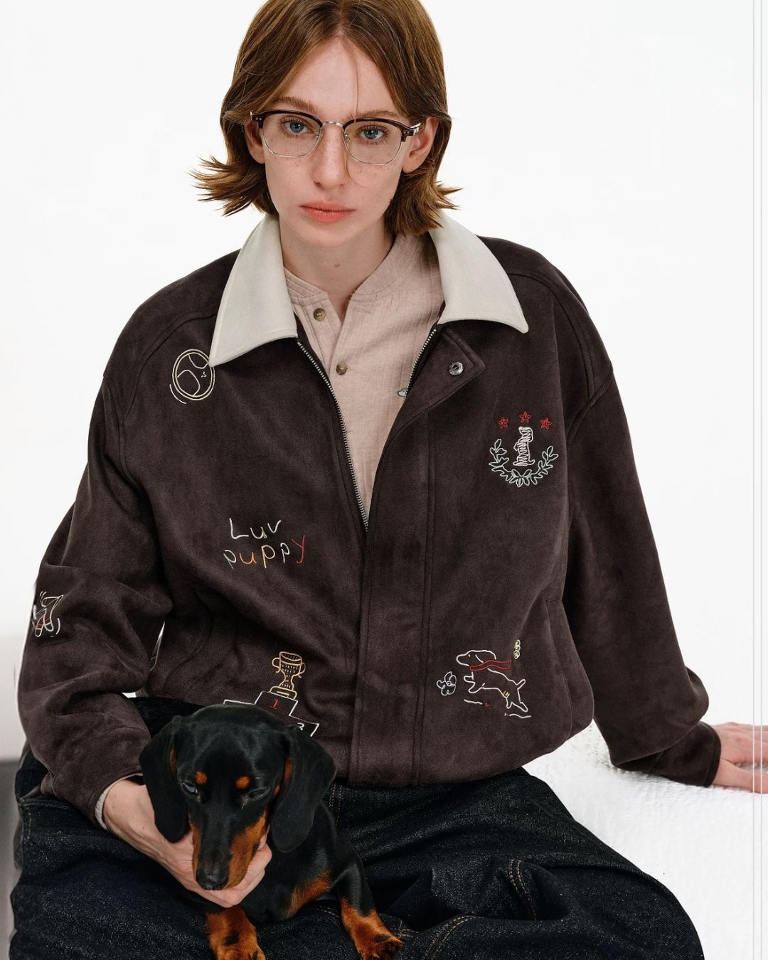 DACHSHUND EMBROIDERED JACKET