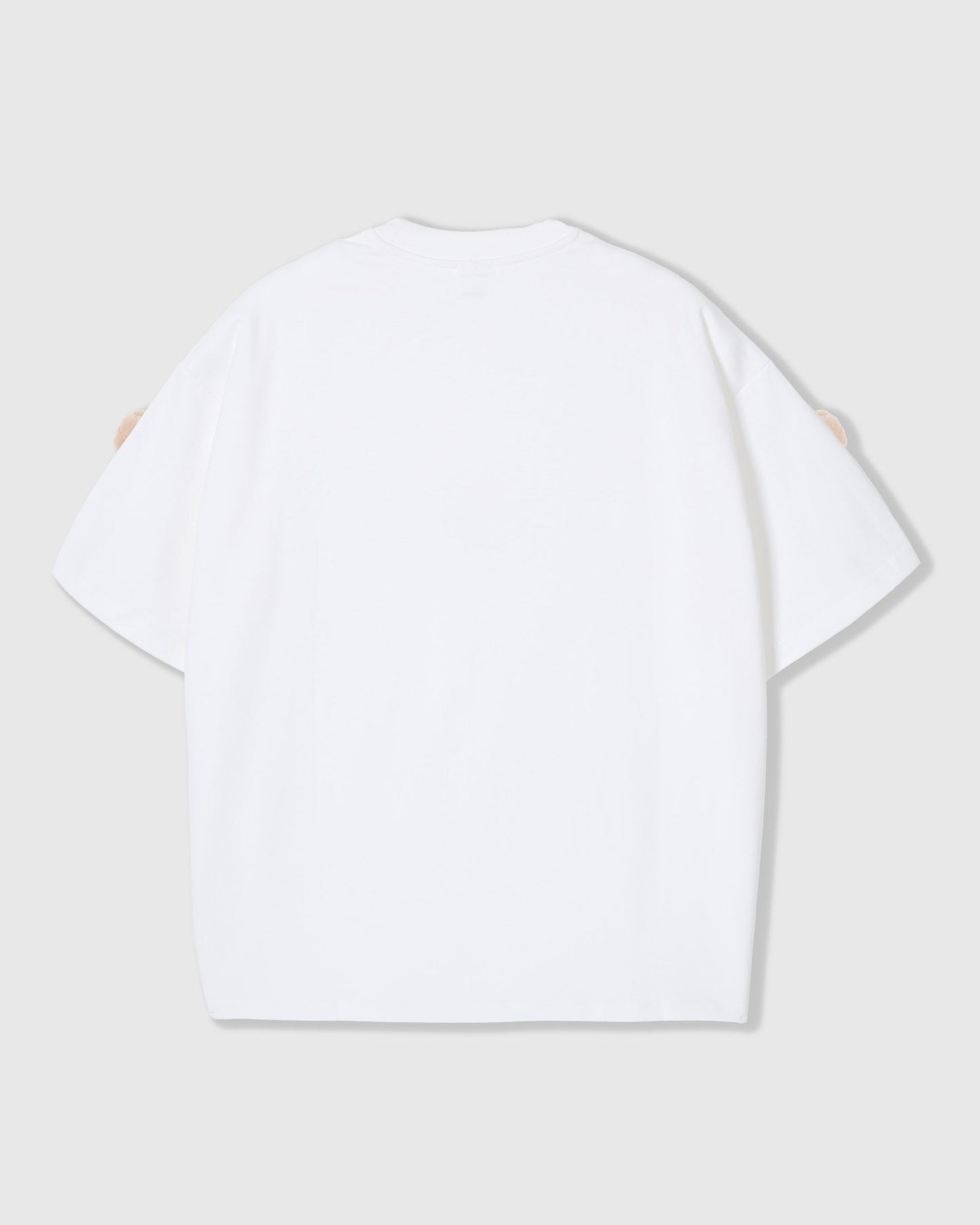 KHAKI TEDDY CHECK-EAR CHARM T-SHIRT